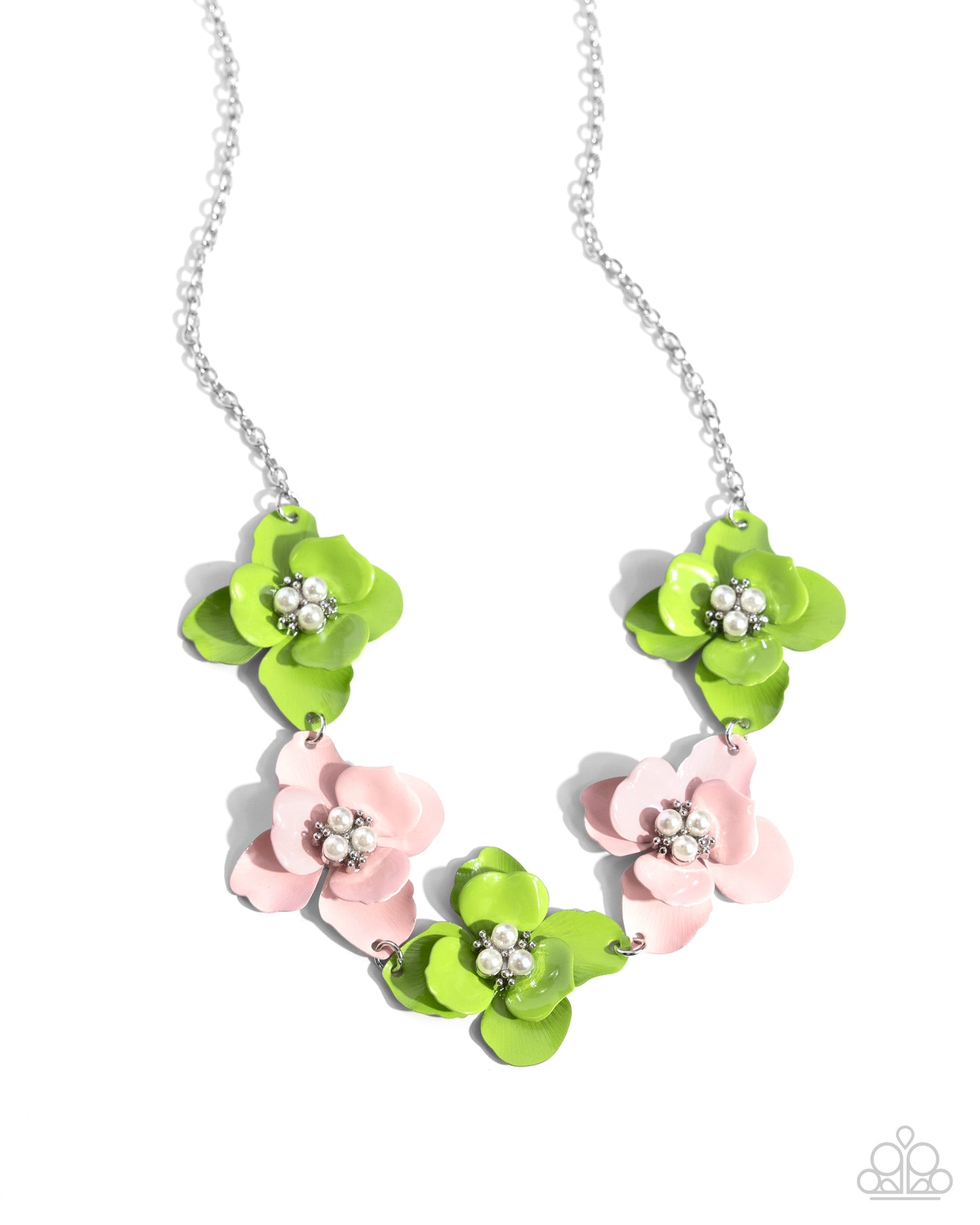 Pastel Pizzazz - Green Necklace - Paparazzi Accessories